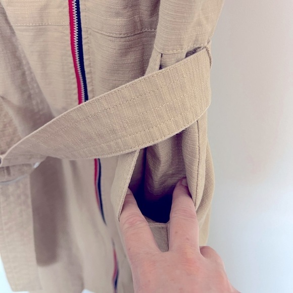 TOMMY HILFIGER Textured V-neck A-line Cotton Dress Size 8 - Picture 10 of 14